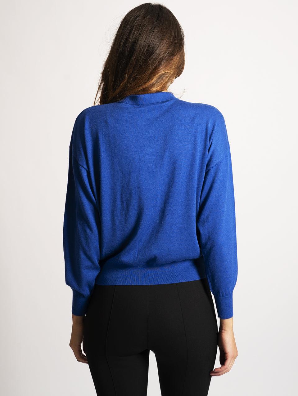 ESSENTIEL ANTWERP Maglia Con Bottoni Gioiello Klein Blue
