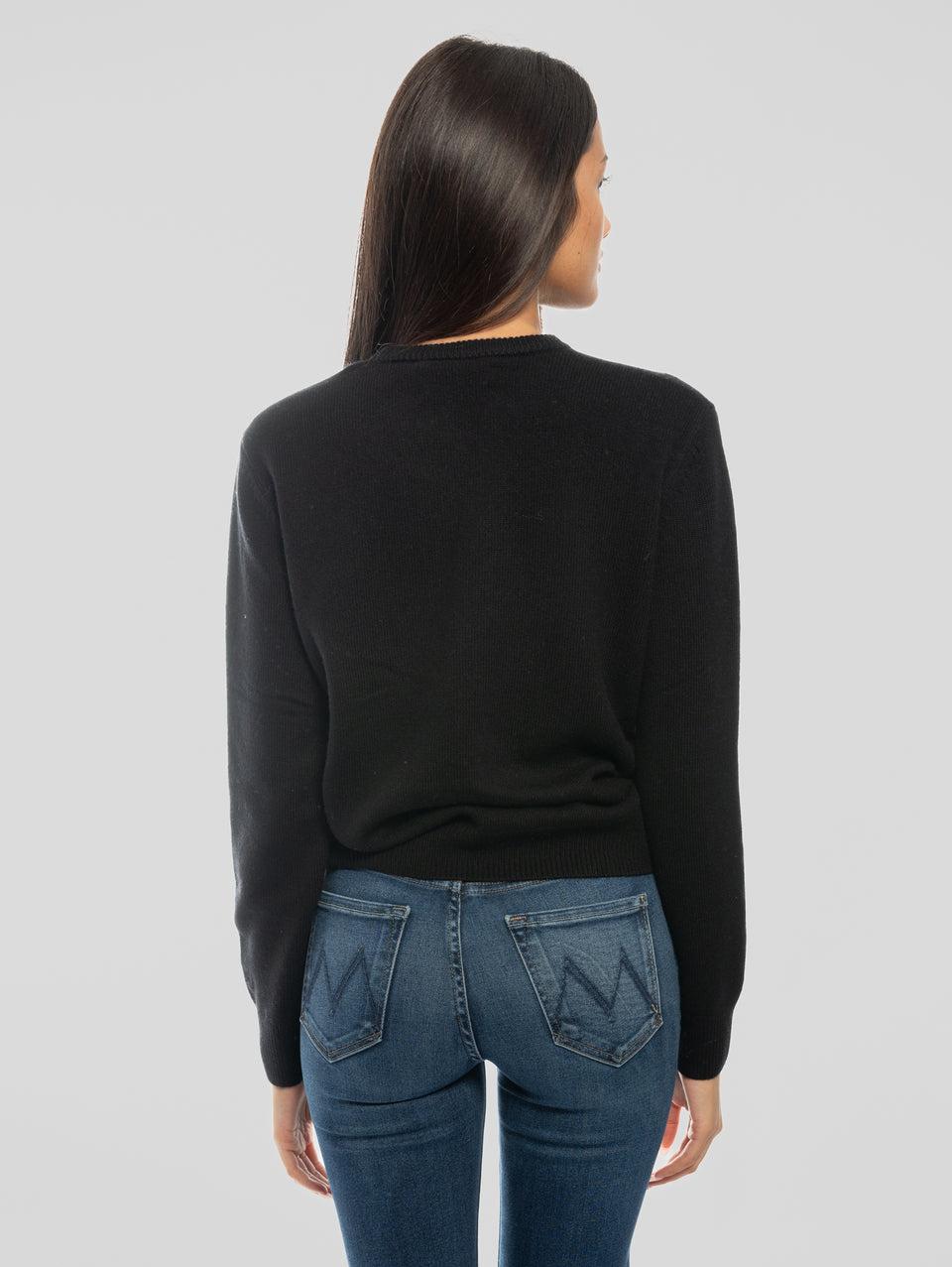 MC2 SAINT BARTH Maglia Girocollo Con Ricamo Cortina Blu