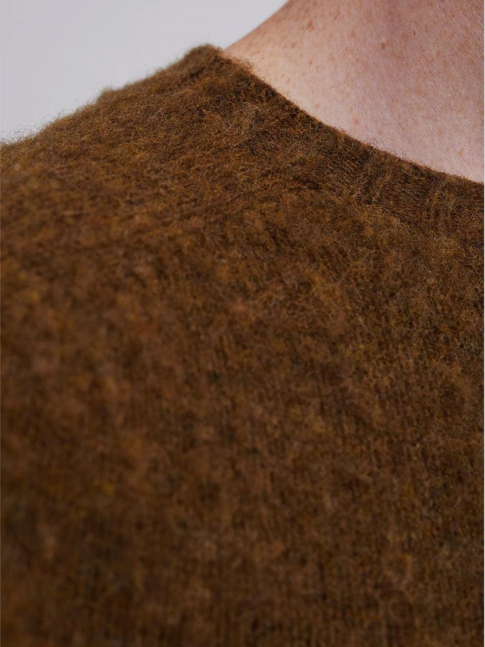 NORSE PROJECTS Maglia Girocollo In Lana Scozzese Birnir Oliva