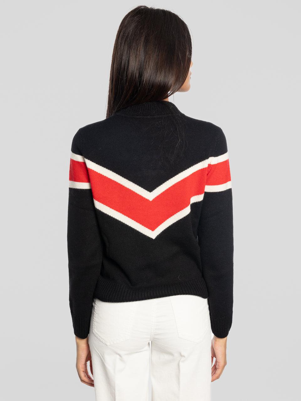 MC2 SAINT BARTH Maglione Con Mezzo Collo Après Ski Queen Nero