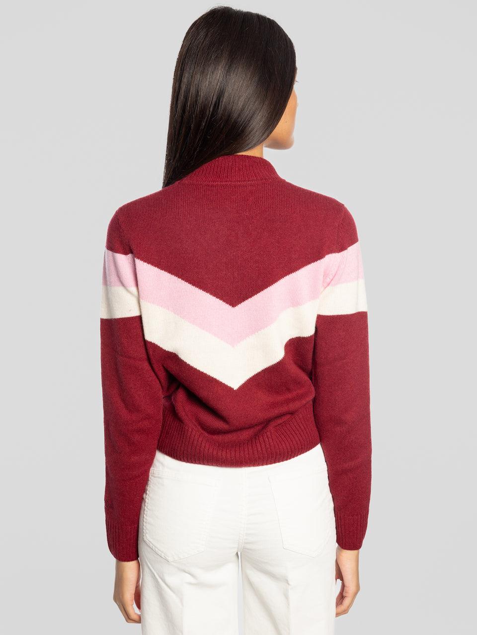 MC2 SAINT BARTH Maglione Con Mezzo Collo Après Ski Queen Rosso