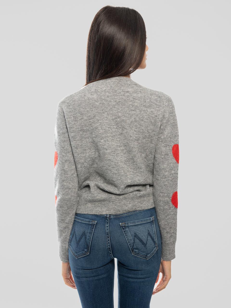 MC2 SAINT BARTH Maglione Kissene Frega Con Cuori Grigio