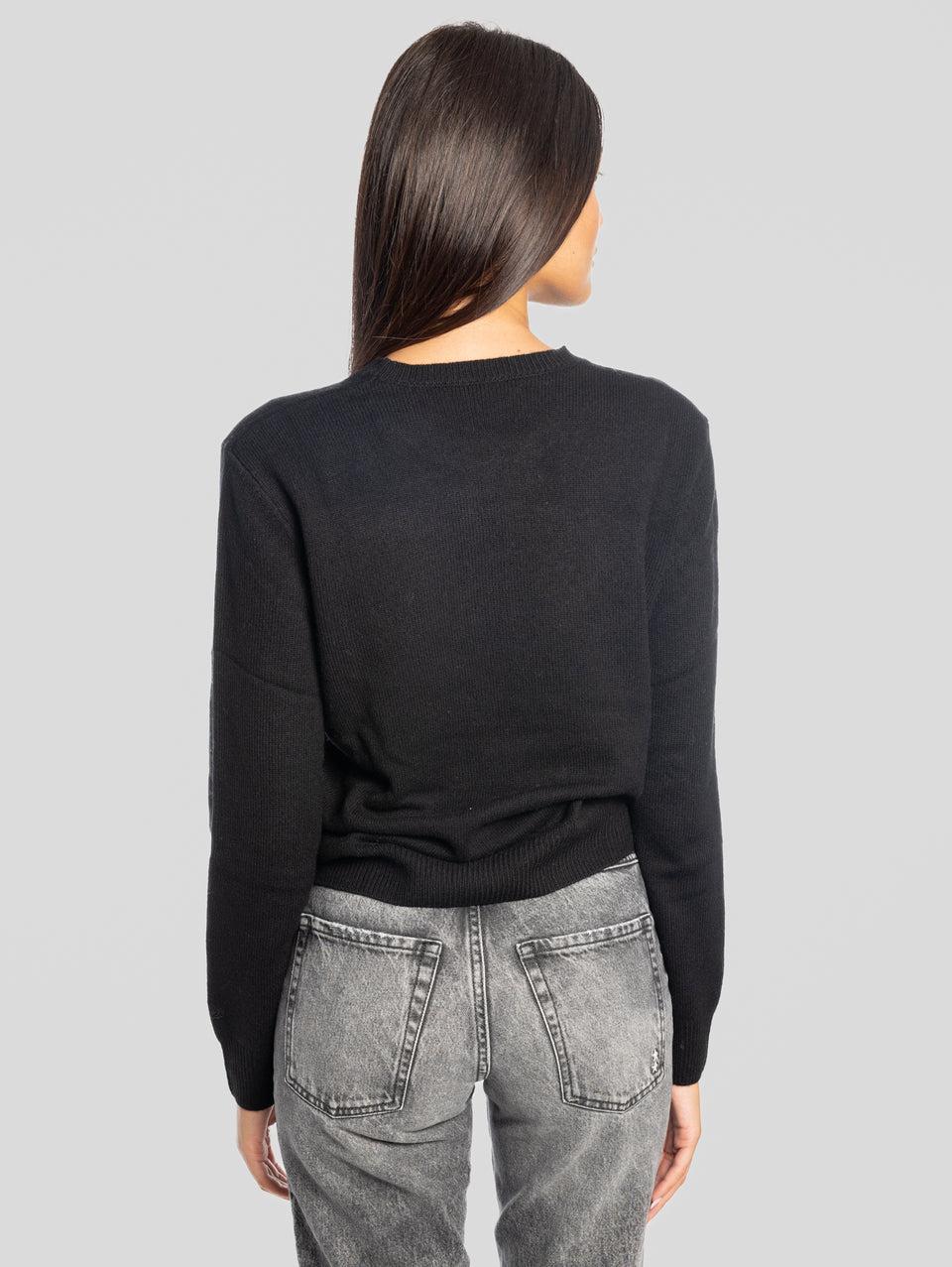 MC2 SAINT BARTH Maglione Snoopy Friends Forevere Girocollo Nero