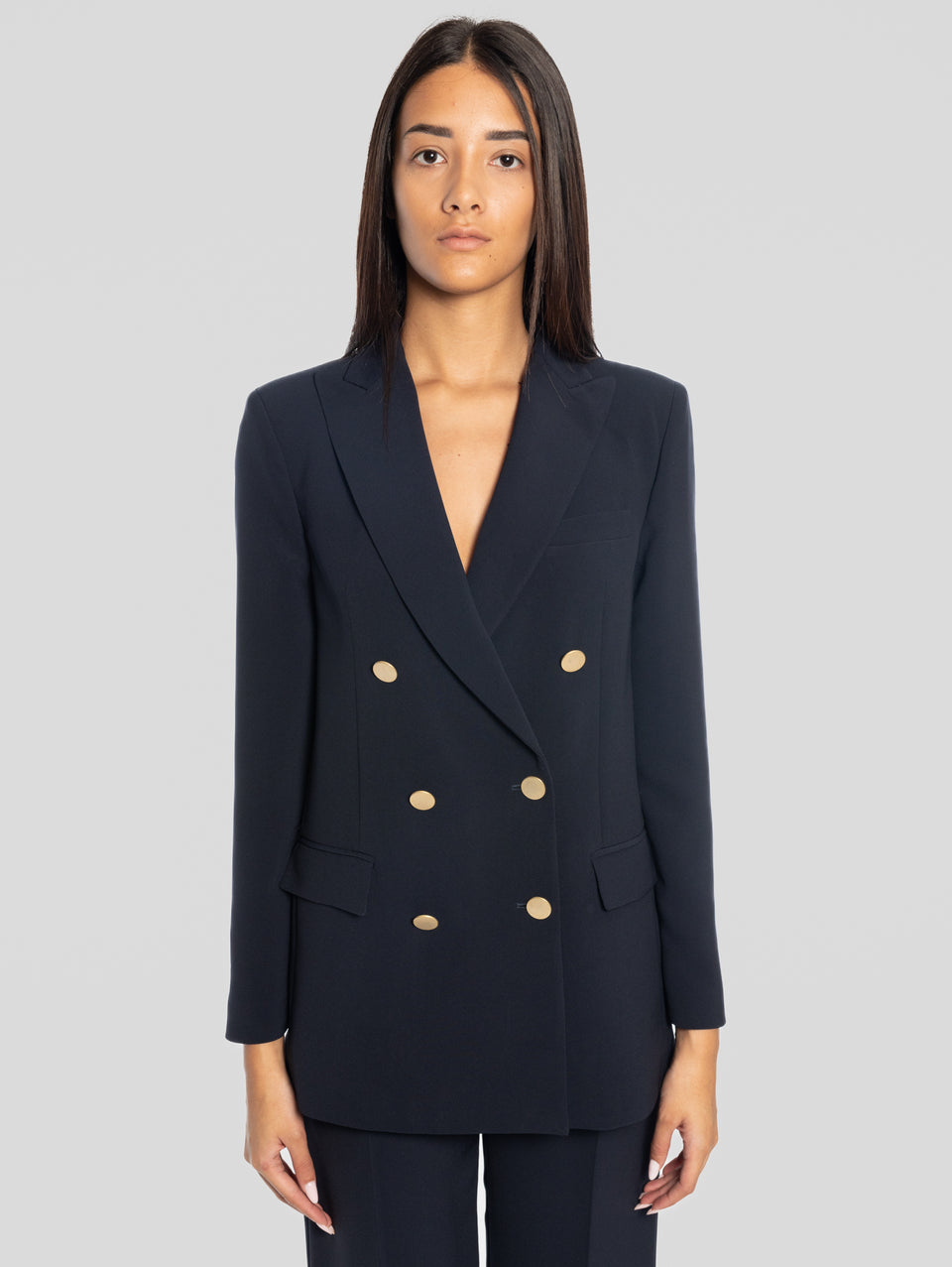 MAISON SECRÈTE Giacca Doppiopetto in Cady Blu