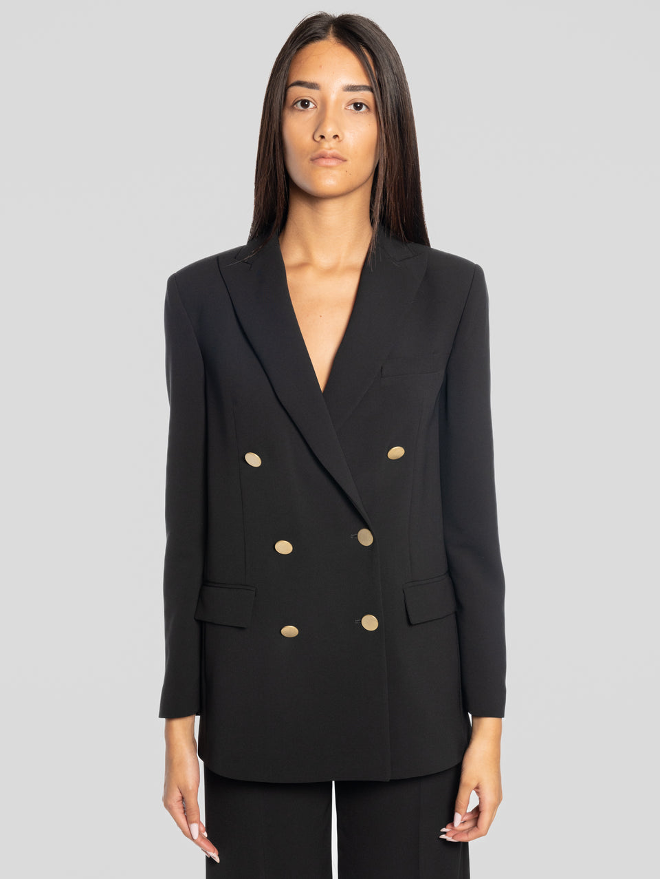 MAISON SECRÈTE Giacca Doppiopetto in Cady Nero