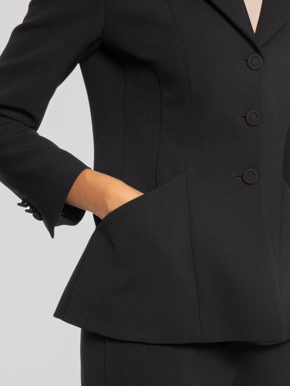 MAISON SECRÈTE Giacca In Crepe Monopetto Nero