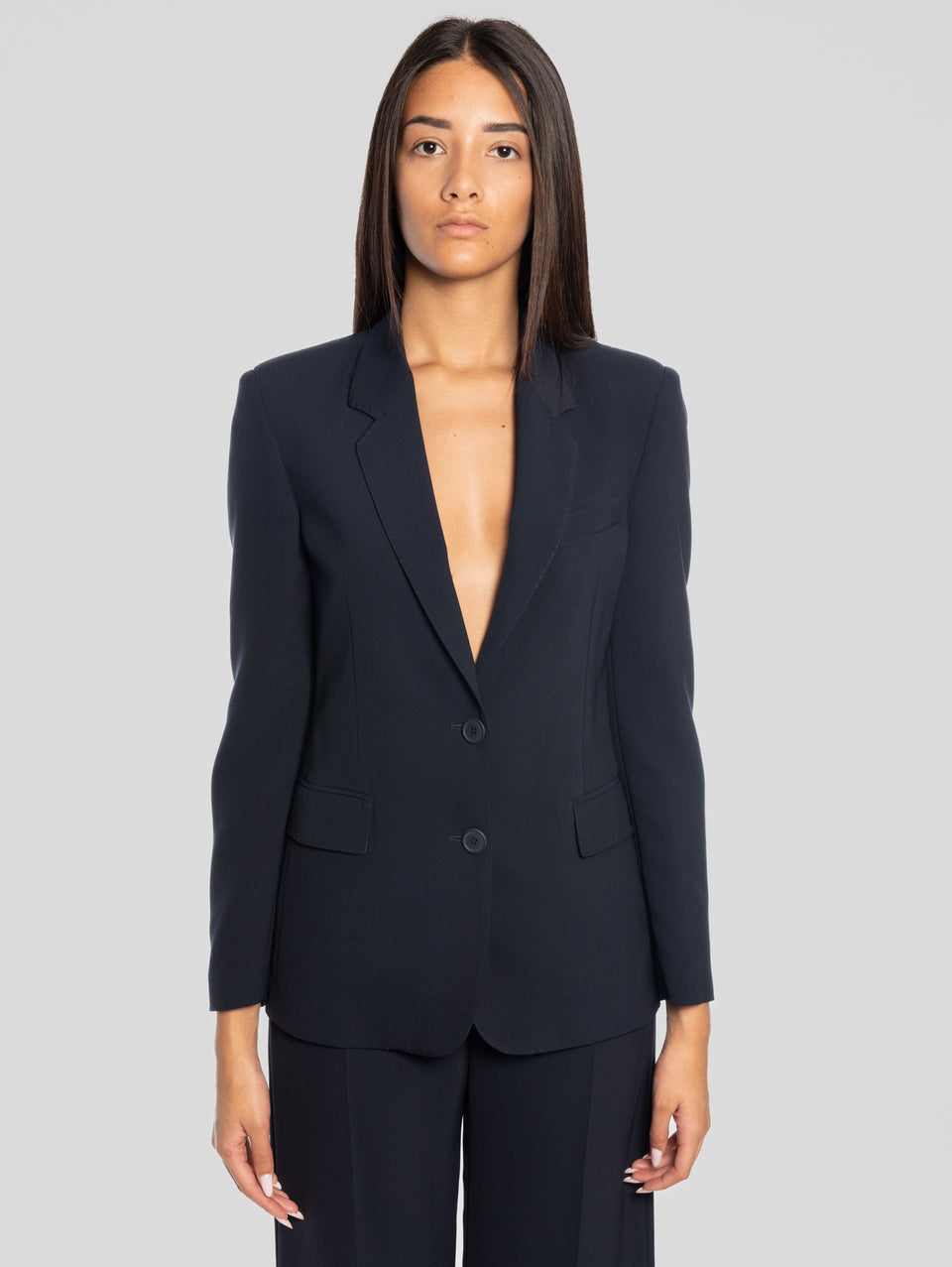 MAISON SECRÈTE Giacca Monopetto in Cady Blu