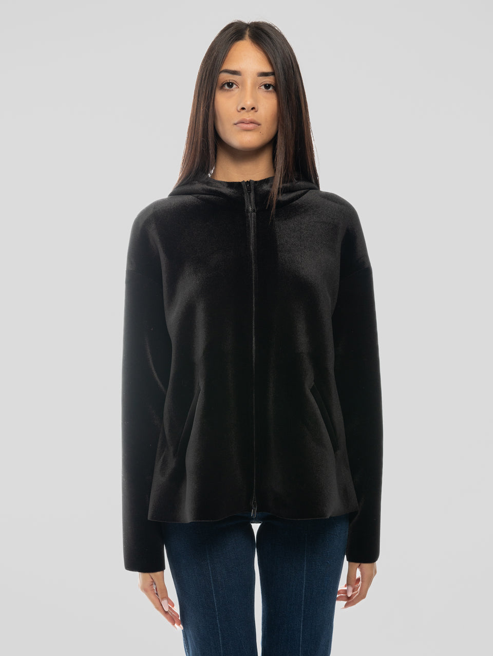 MAISON SECRÈTE Giubbino in Scuba Velour Nero