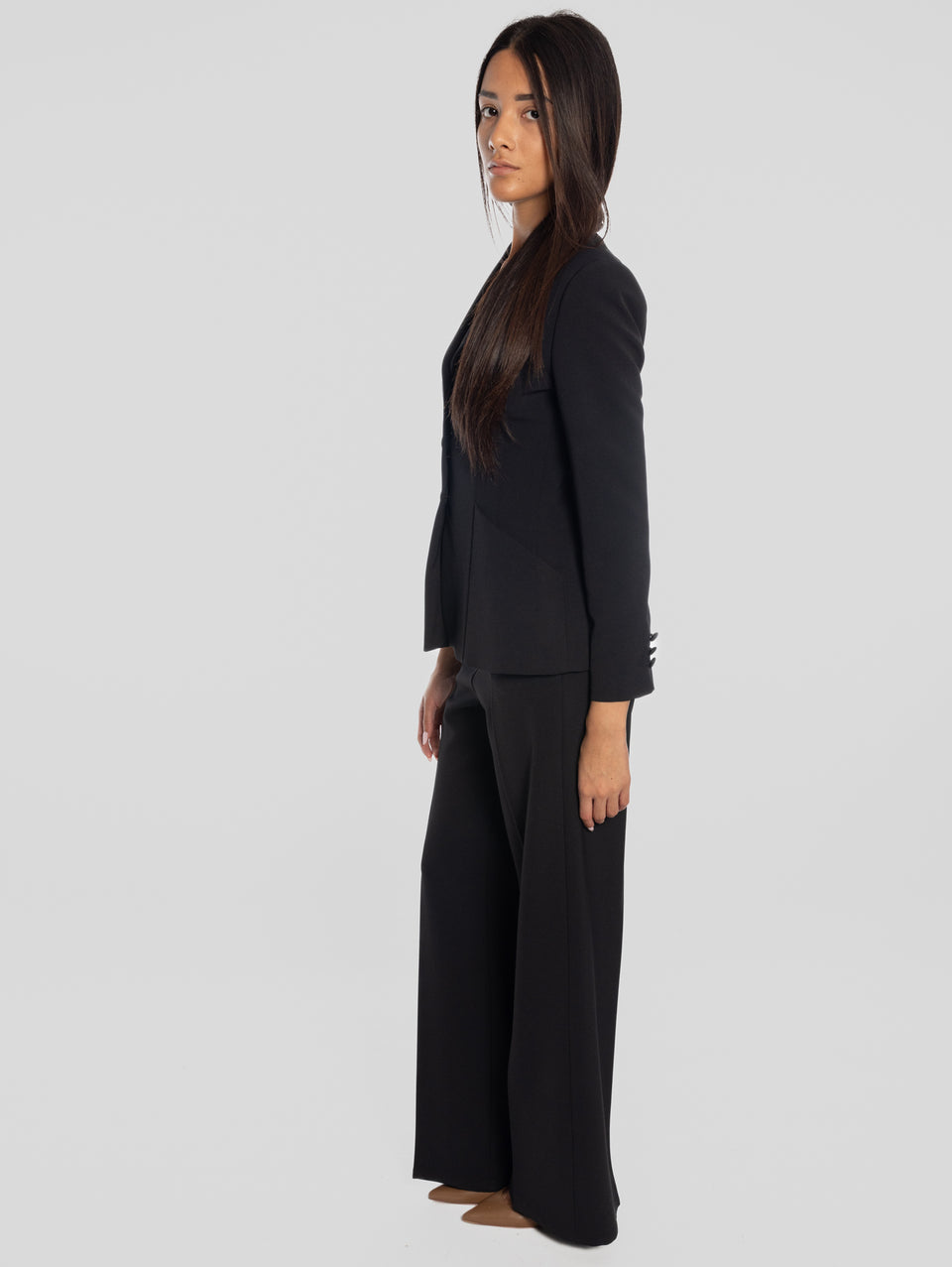 MAISON SECRÈTE Pantaloni Palazzo In Crepe Nero