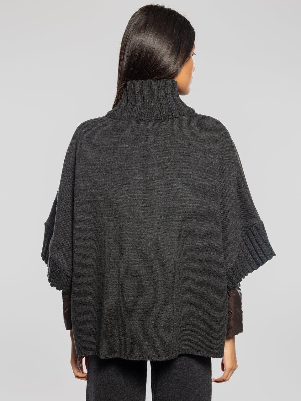 P.A.R.O.S.H. Mantella In Pelle Con Piumino Removibile Testa Di Moro