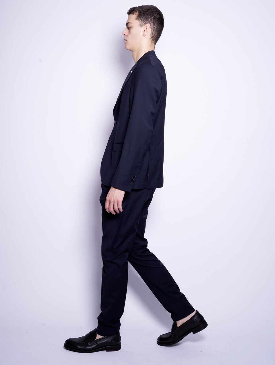 MANUEL RITZ Completo In Fresco Lana Sfoderato Blu