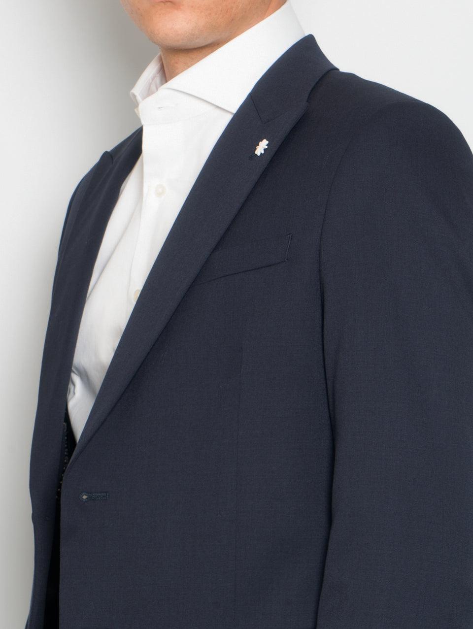 MANUEL RITZ Completo In Misto Lana Drop Otto Blu