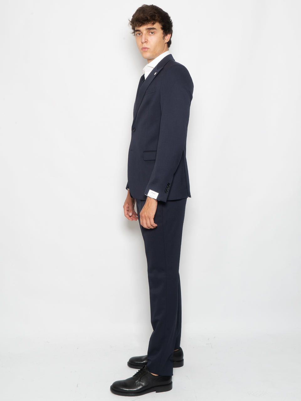 MANUEL RITZ Completo In Misto Lana Drop Otto Blu