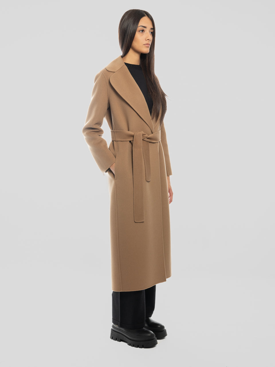 MAX MARA Cappotto Lungo A Vestaglia Poldo Cammello