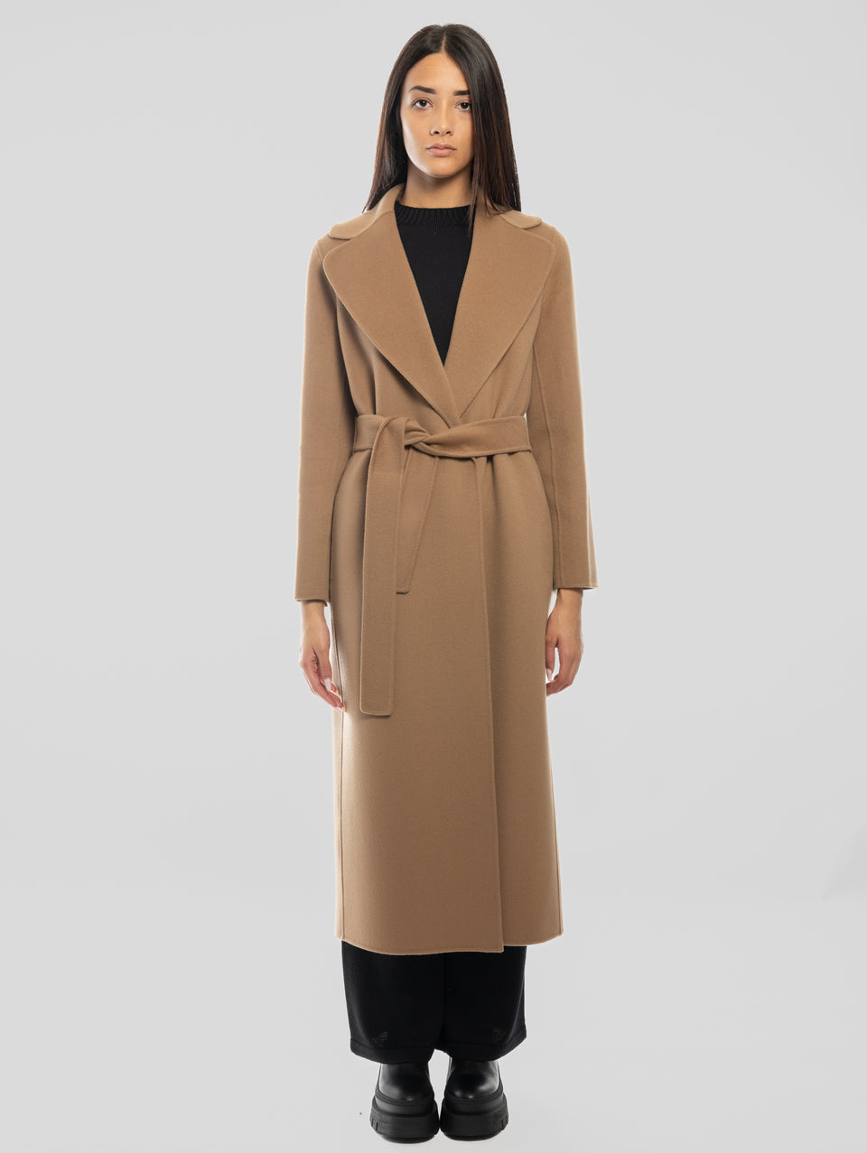 MAX MARA Cappotto Lungo a Vestaglia Poldo Cammello