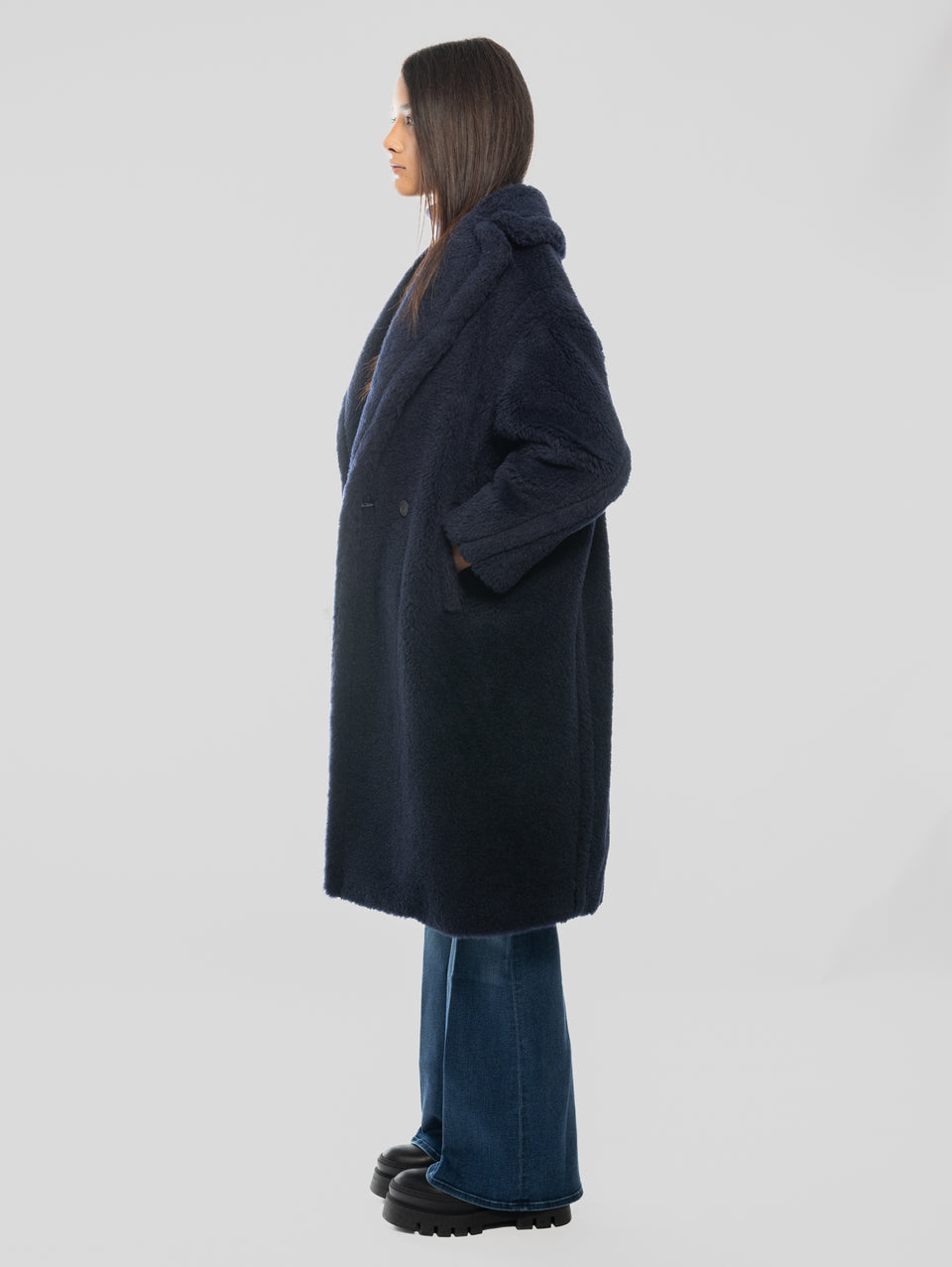 MAX MARA Cappotto TedGirl In Alpaca E Lana Blu