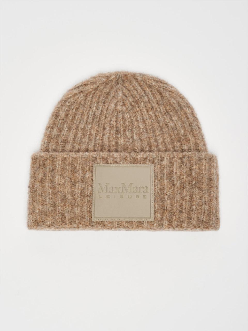 MAX MARA LEISURE Berretto in Lana a Coste Beige