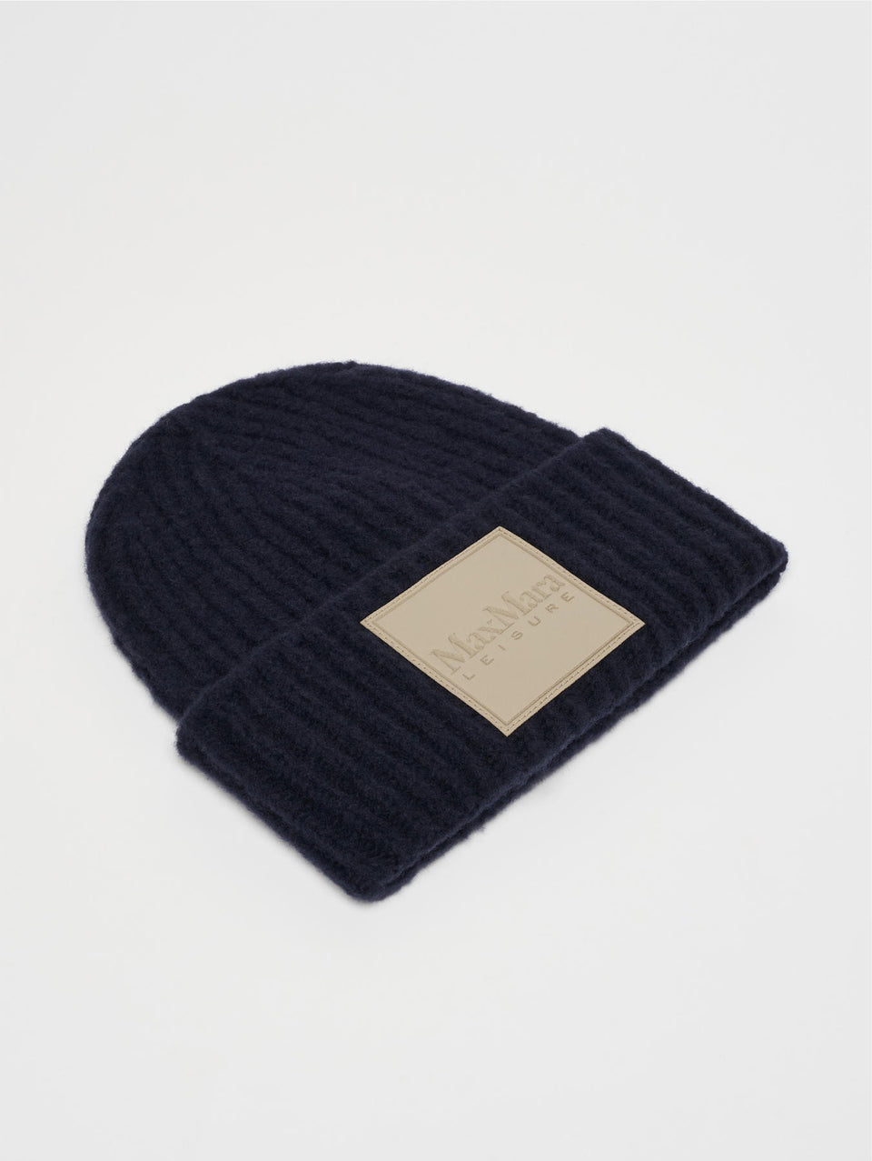 MAX MARA LEISURE Berretto In Lana A Coste Blu