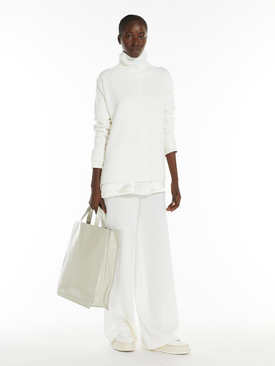 MAX MARA LEISURE Maglia Morbida In Lana Bianco