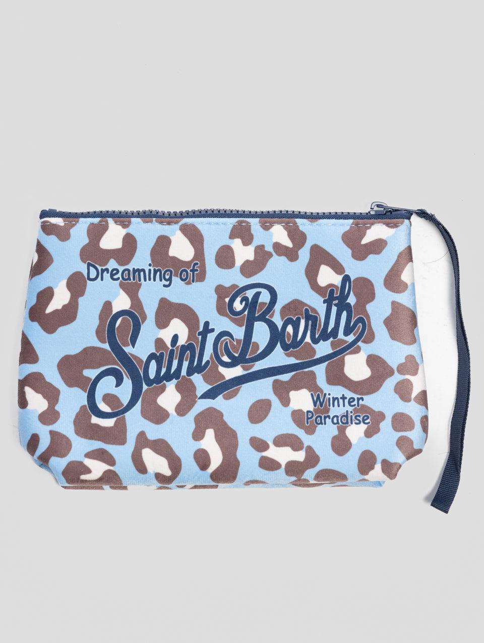 MC2 SAINT BARTH Pochette In Neoprene Animalier Blu