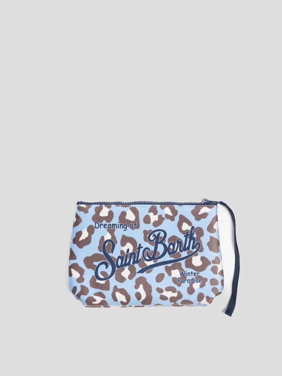 MC2 SAINT BARTH Pochette in Neoprene Animalier Blu