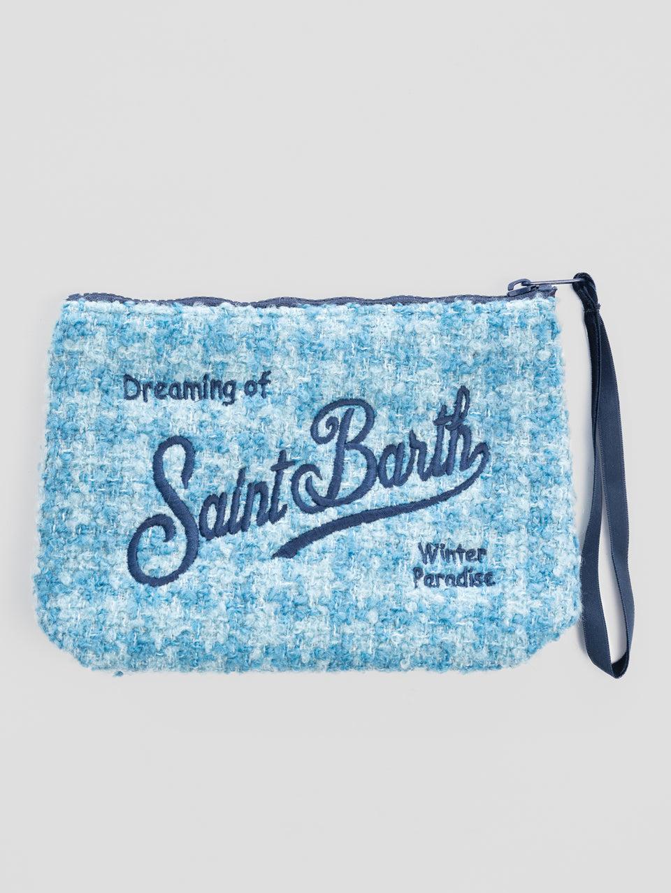 MC2 SAINT BARTH Pochette in Tweed con Lurex Blu