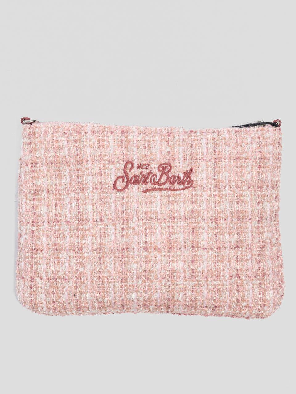 MC2 SAINT BARTH Pouch Parisienne In Tweed Rosa