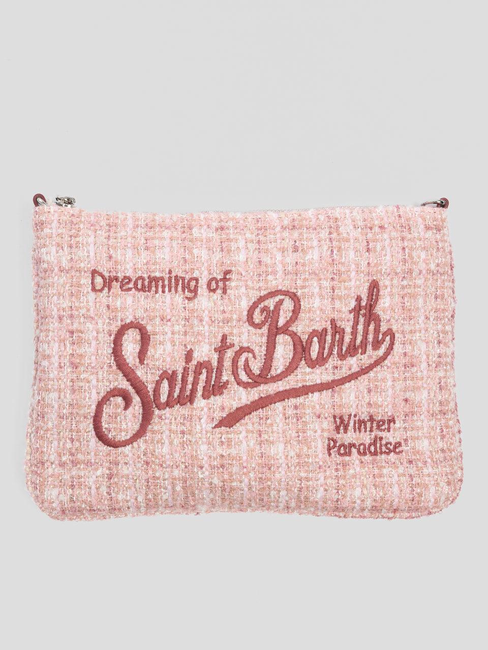 MC2 SAINT BARTH Pouch Parisienne in Tweed Rosa