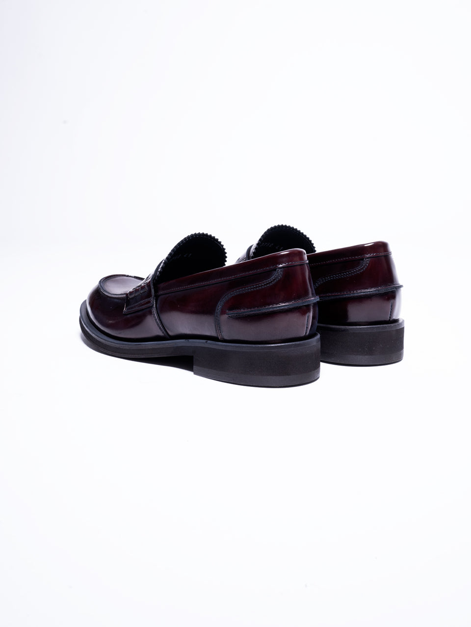 GEORGE HOL'S Mocassino Penny Loafer In Abrasivato Bordeaux