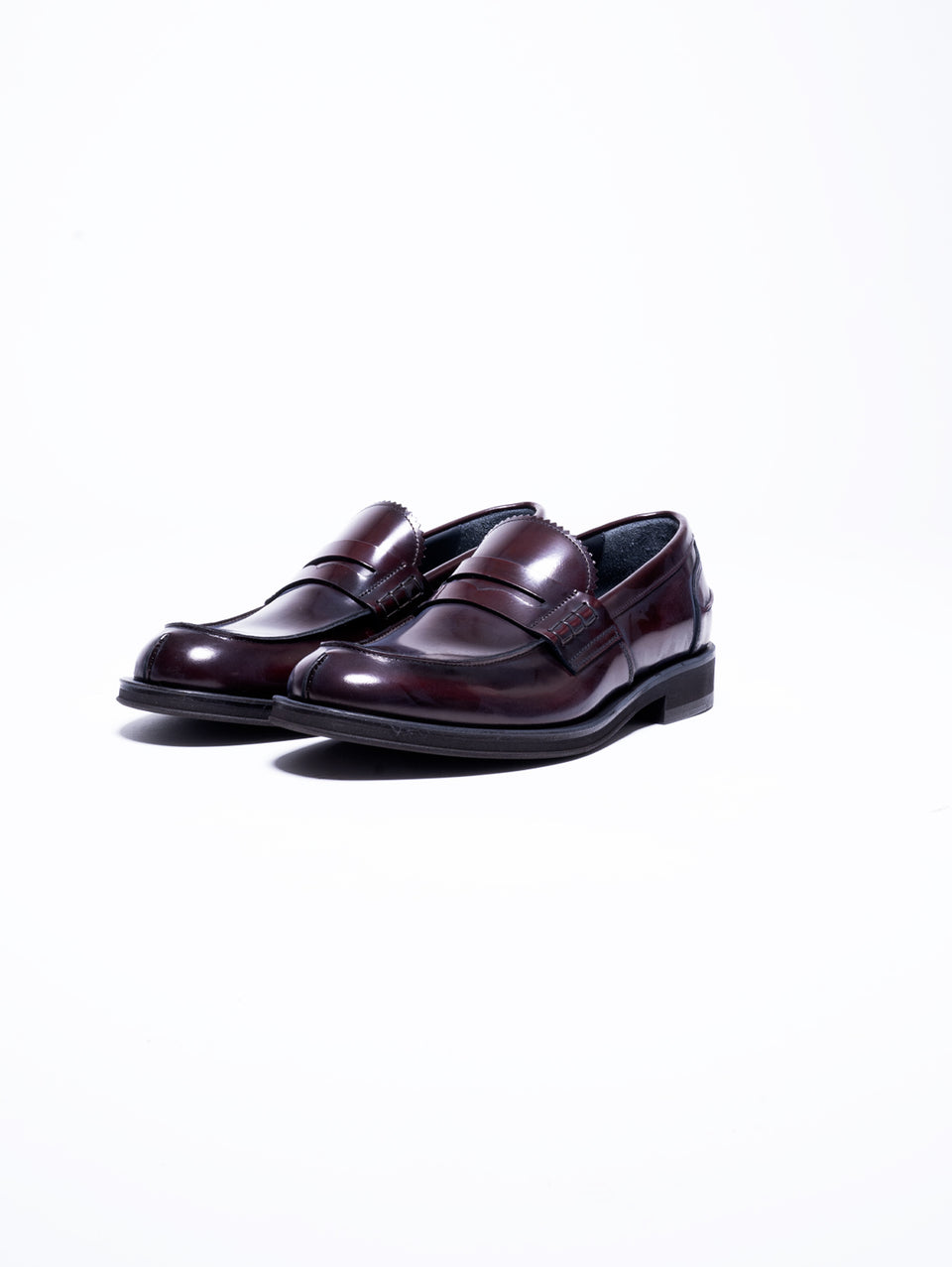 GEORGE HOL'S Mocassino Penny Loafer In Abrasivato Bordeaux