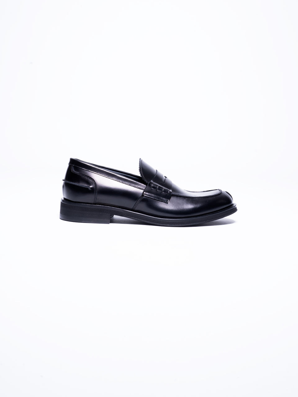 GEORGE HOL'S Mocassino Penny Loafer In Abrasivato Nero
