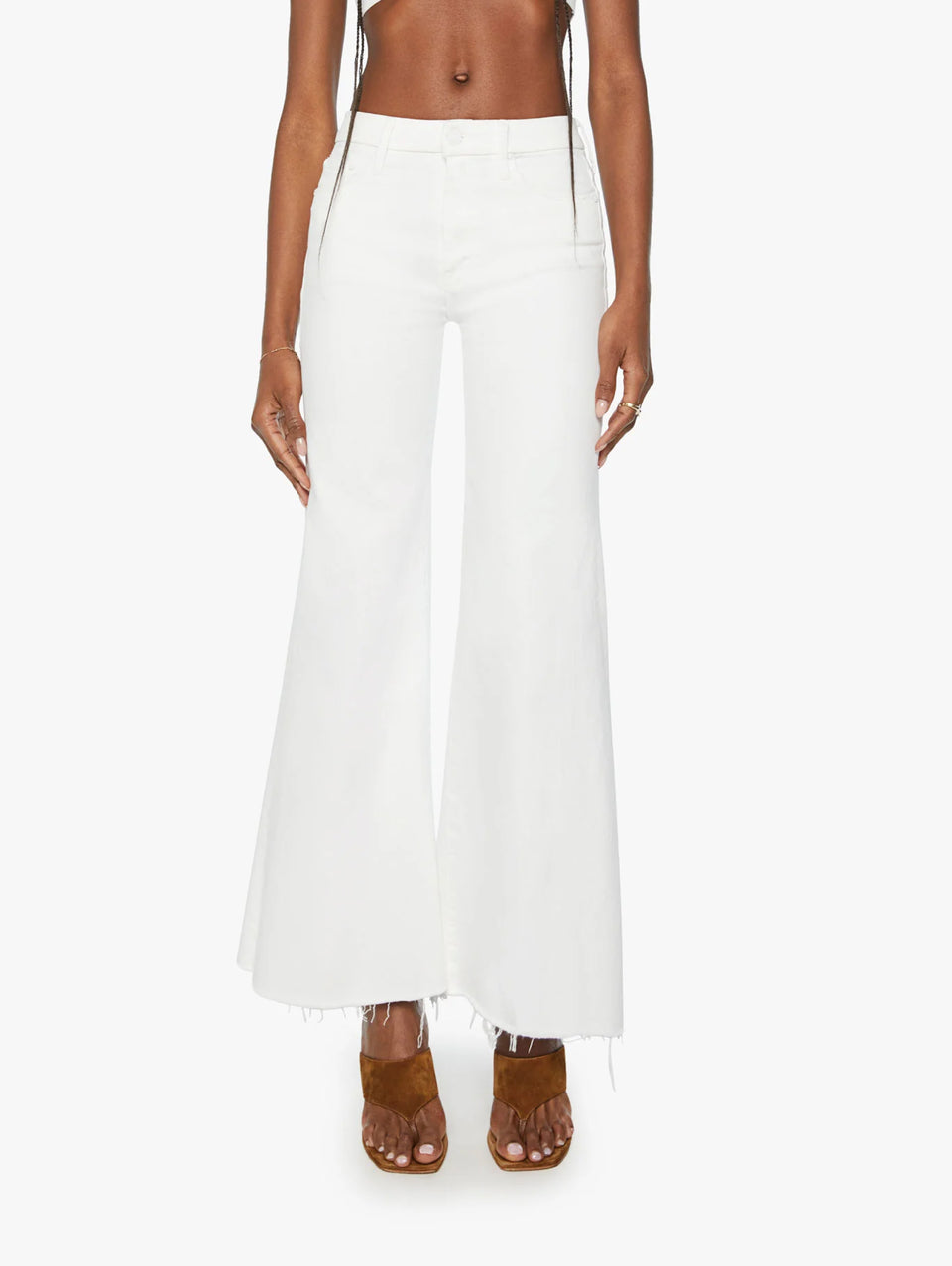 MOTHER Denim Vita Alta Bianco