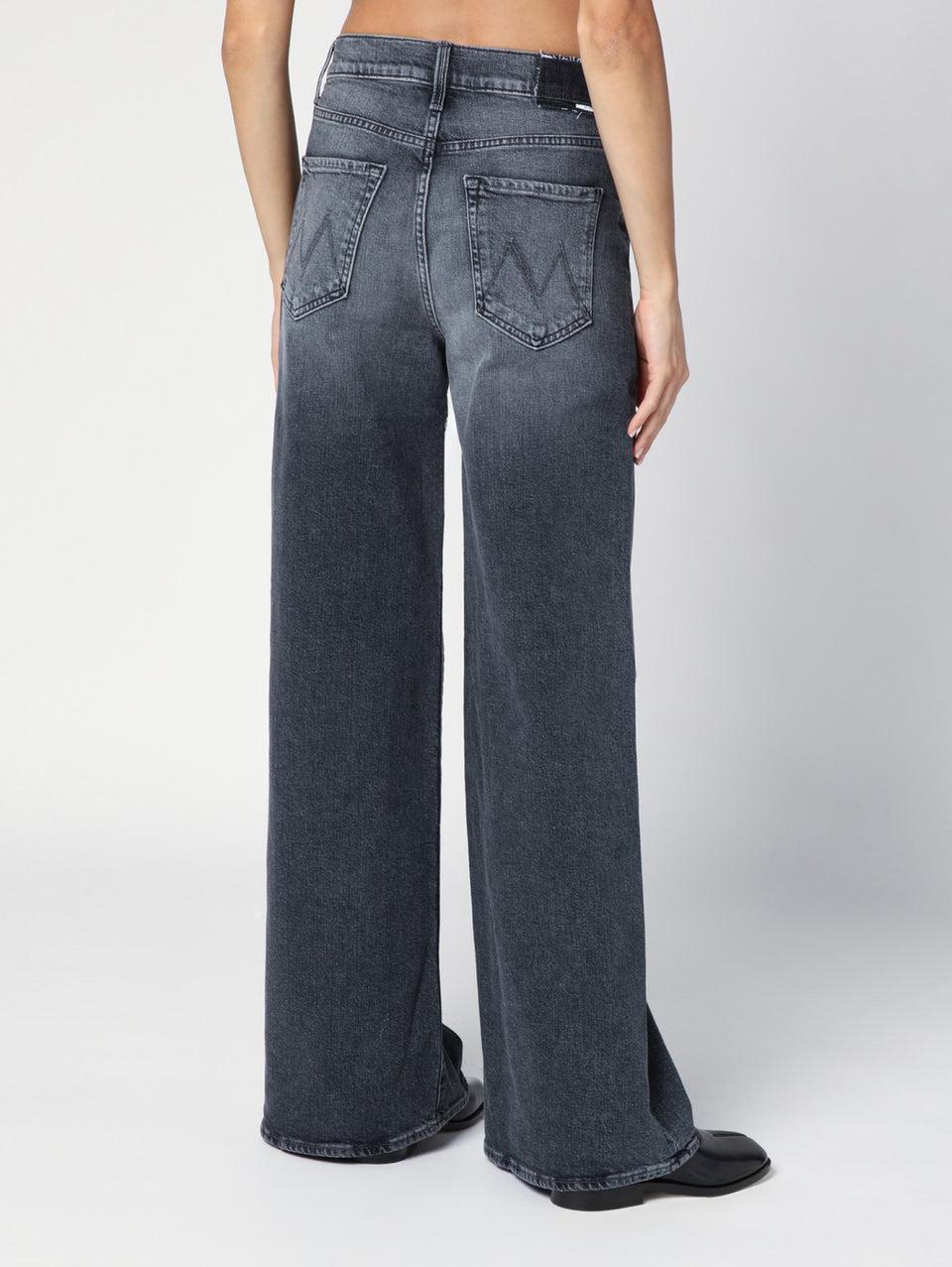 MOTHER Jeans Gamba A Palazzo E Vita Alta Grigio