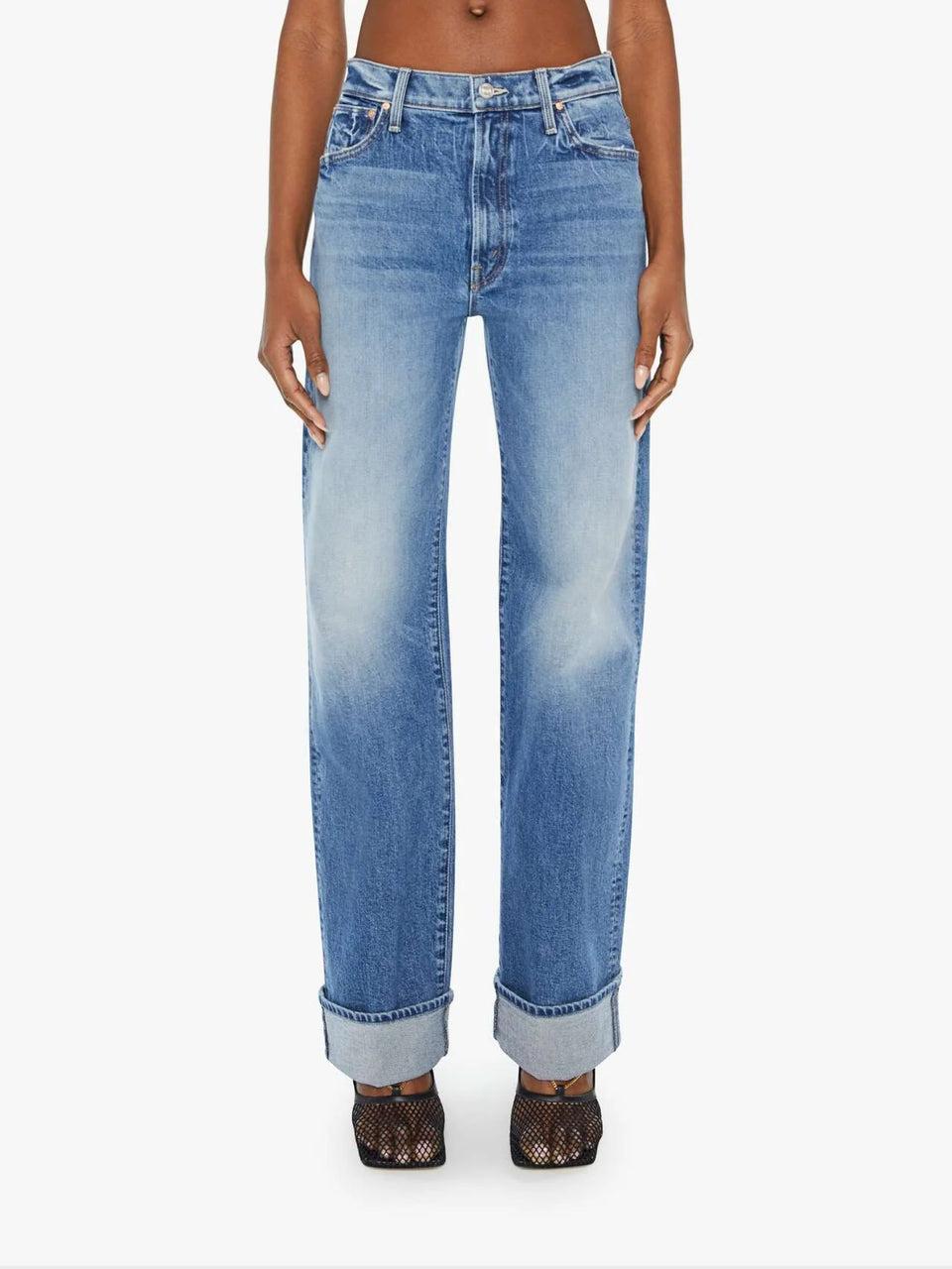 MOTHER Jeans Vita Bassa Blu Medio