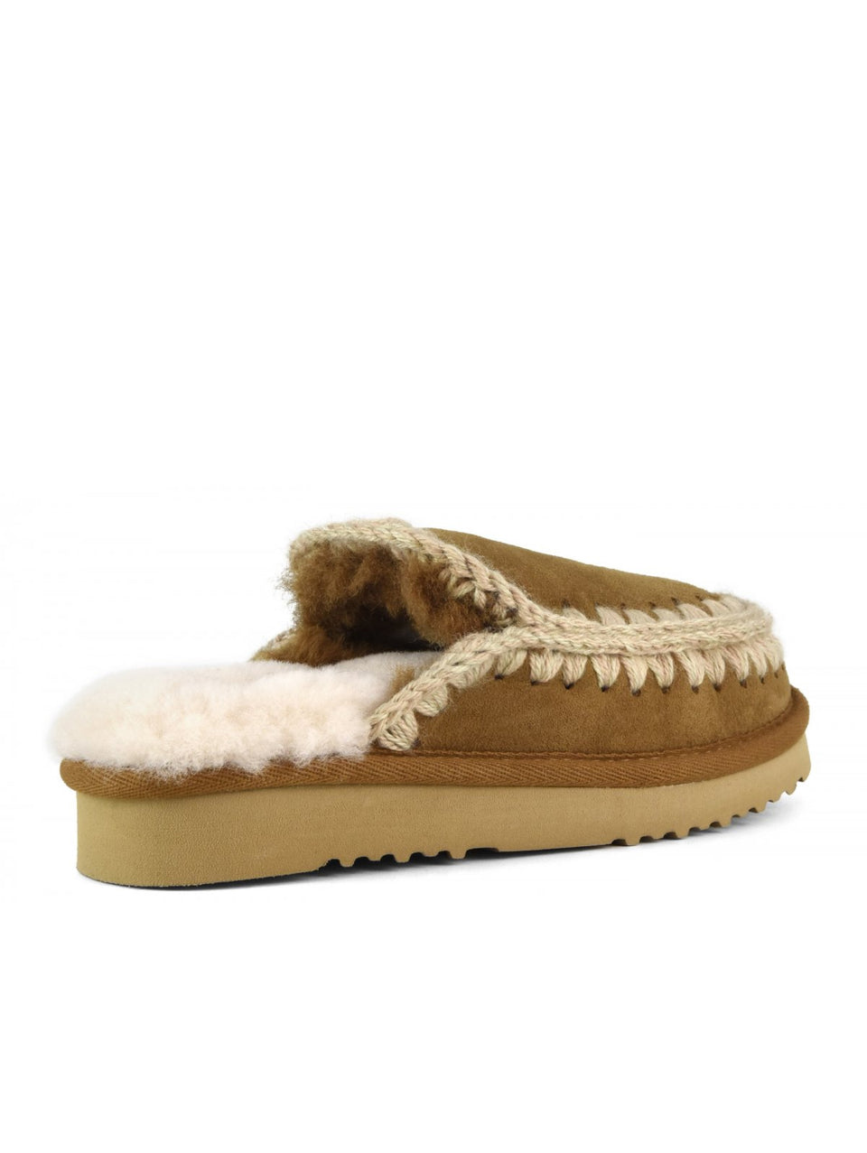 MOU Ciabatta Eskimo Slipper Cognac