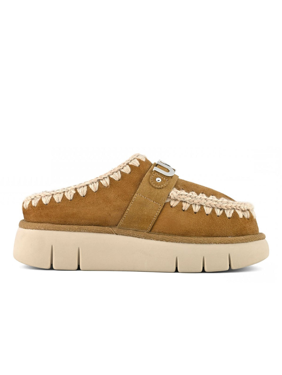 MOU Pantofole Bounce Clog Metal Logo Cognac