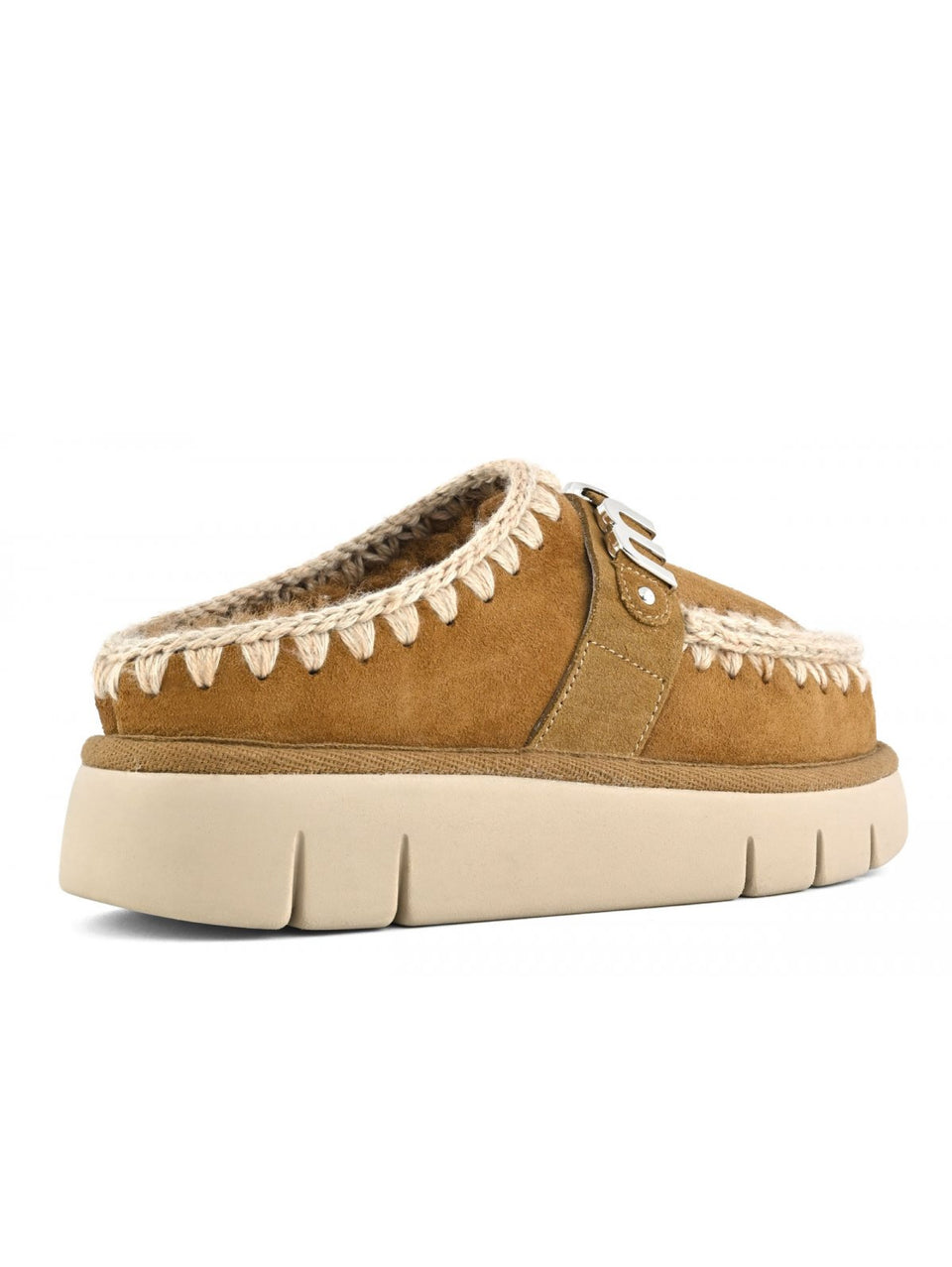 MOU Pantofole Bounce Clog Metal Logo Cognac