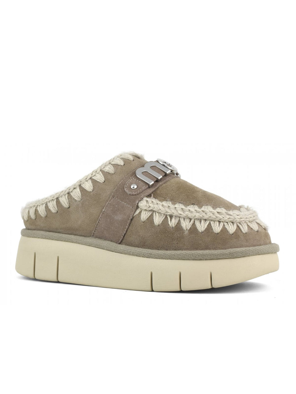 MOU Pantofole Bounce Clog Metal Logo Grigio