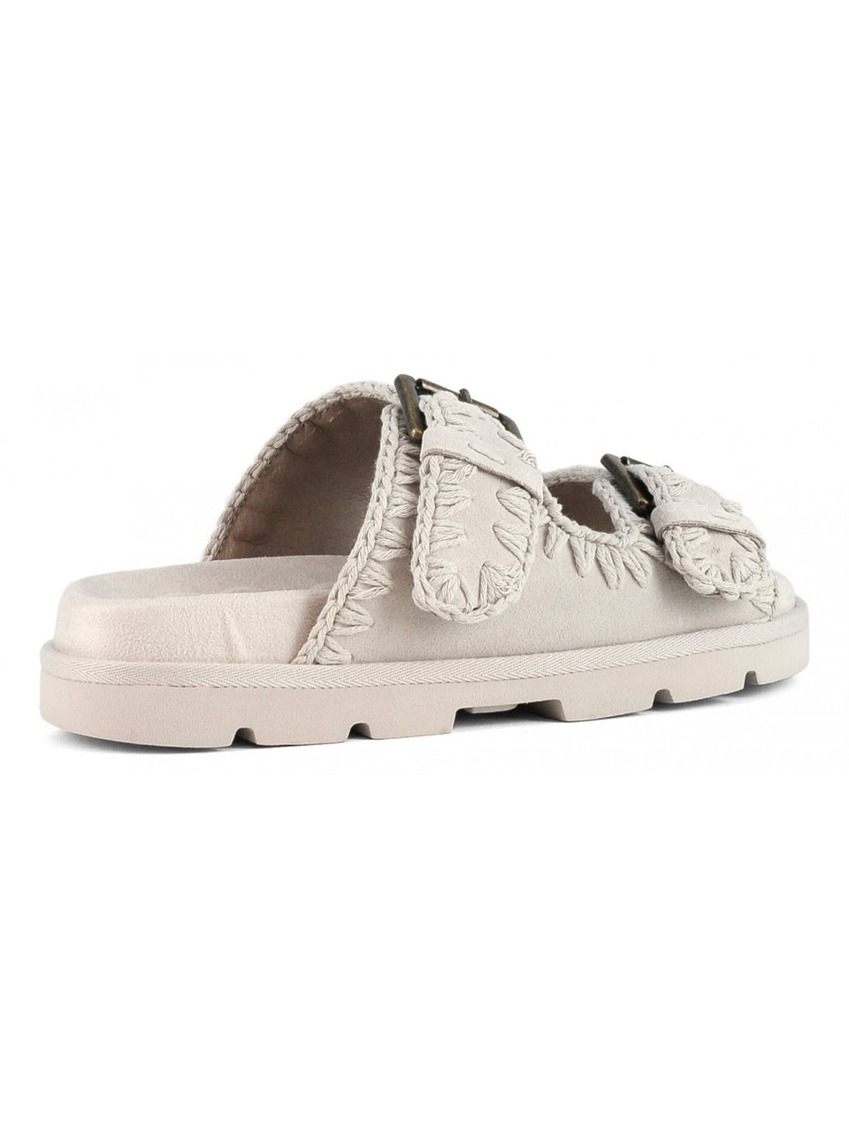 MOU Sandali Con Fibbia In Pelle Bio Gesso