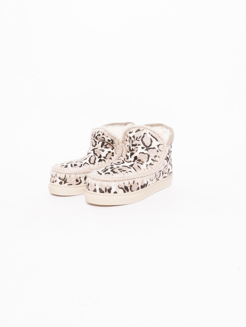 MOU Stivaletto Con Stampe Leopardate Beige