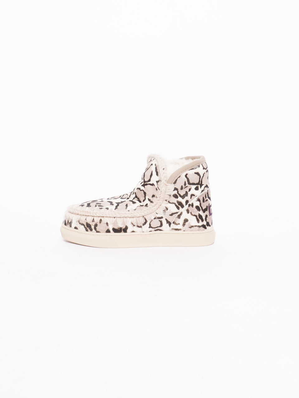 MOU Stivaletto con Stampe Leopardate Beige