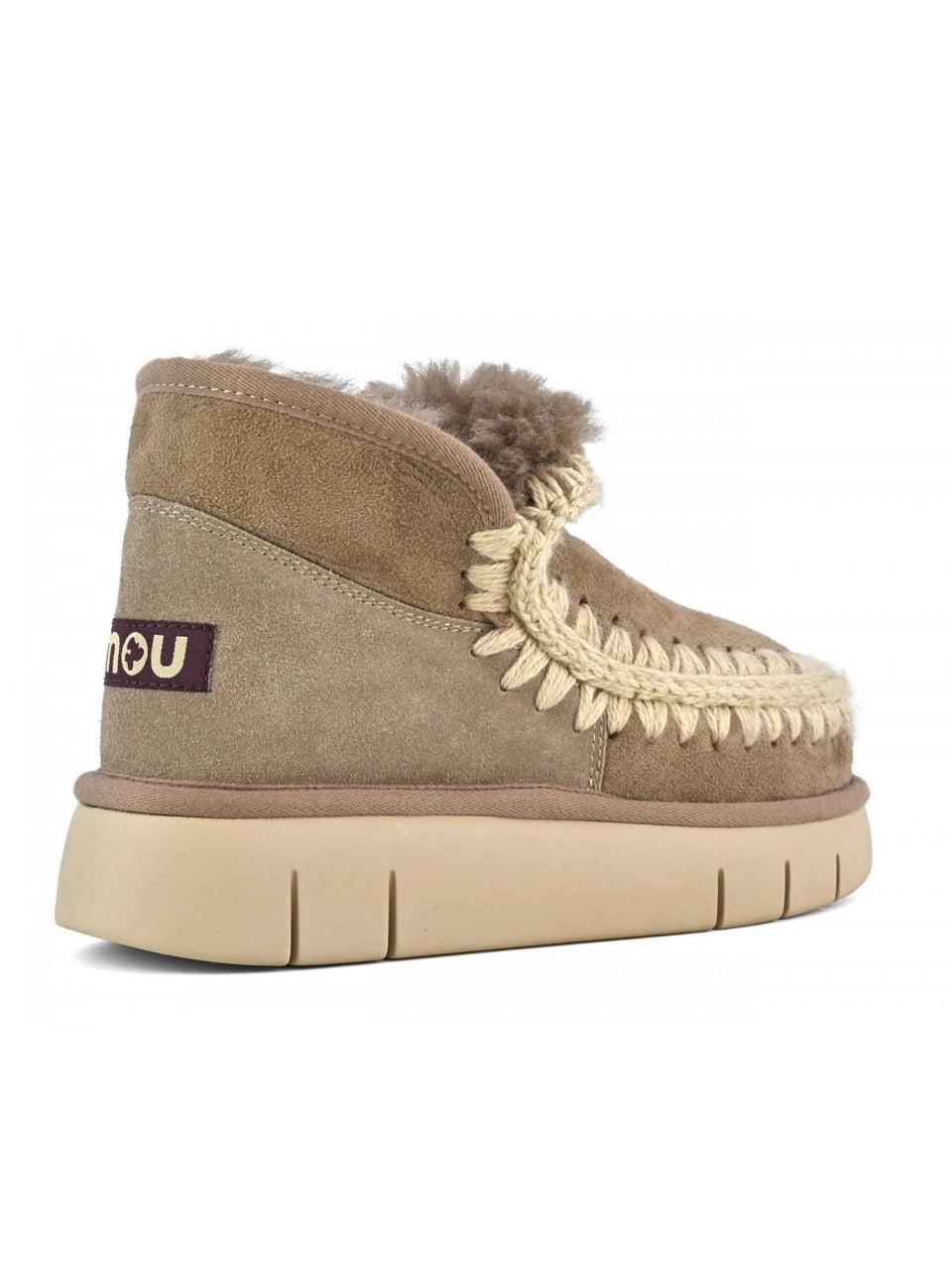 MOU Stivaletto In Montone Sneakers Bounce Grigio