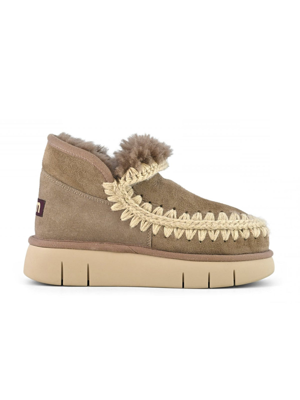 MOU Stivaletto In Montone Sneakers Bounce Grigio