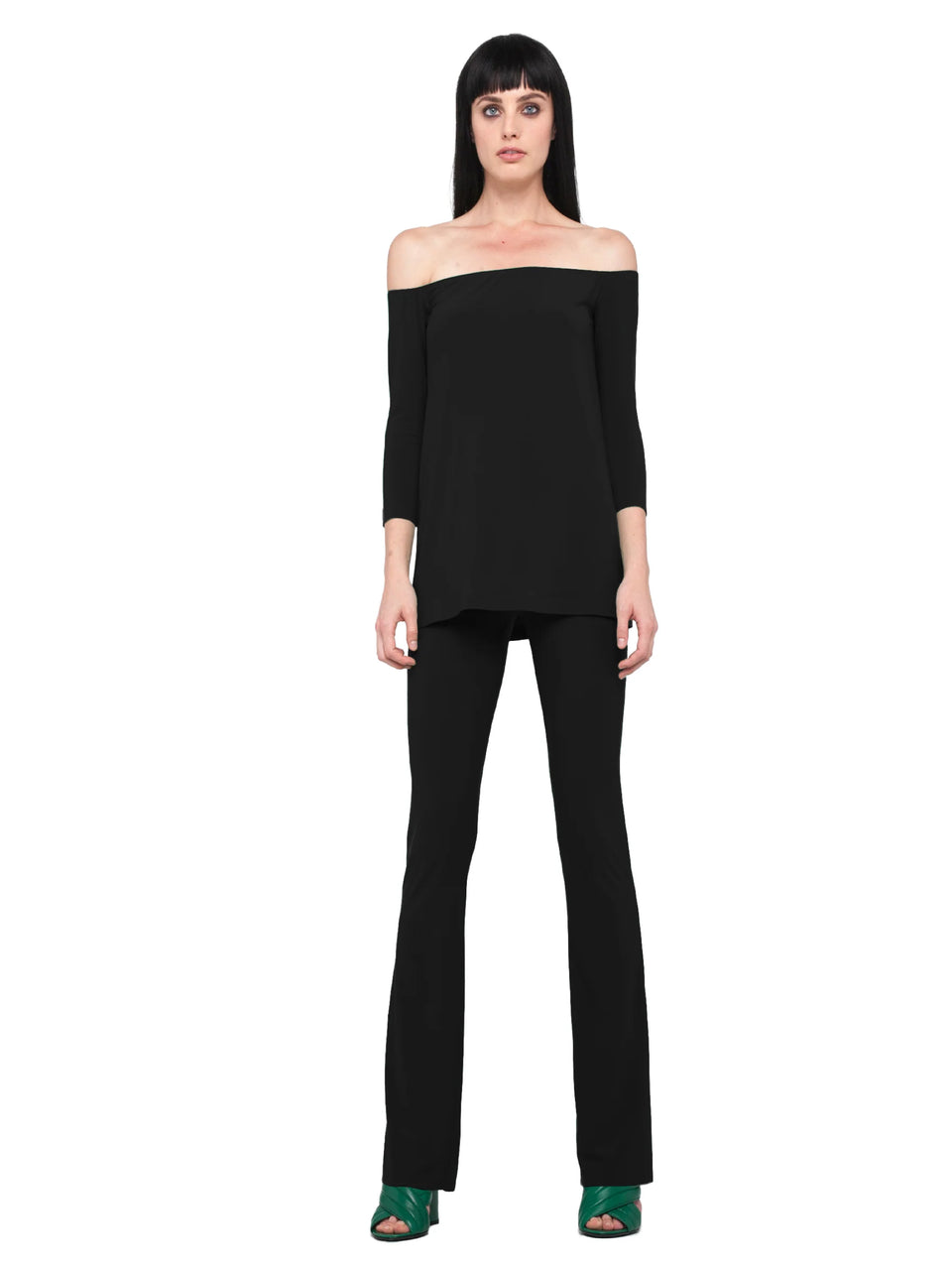 NORMA KAMALI Blusa Con Spalle Scoperte Nero