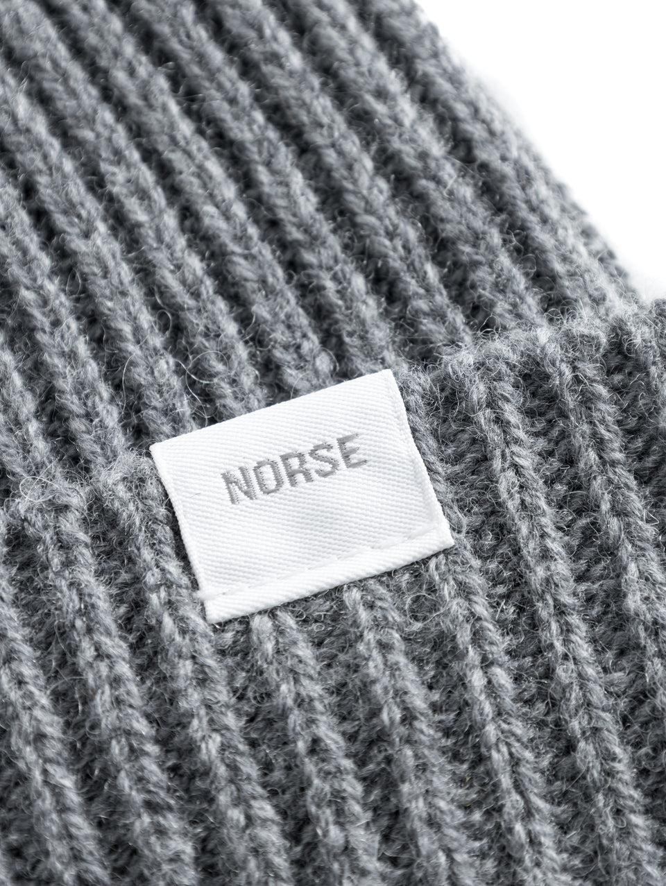 NORSE PROJECTS Berretto In Lana A Coste Grigio