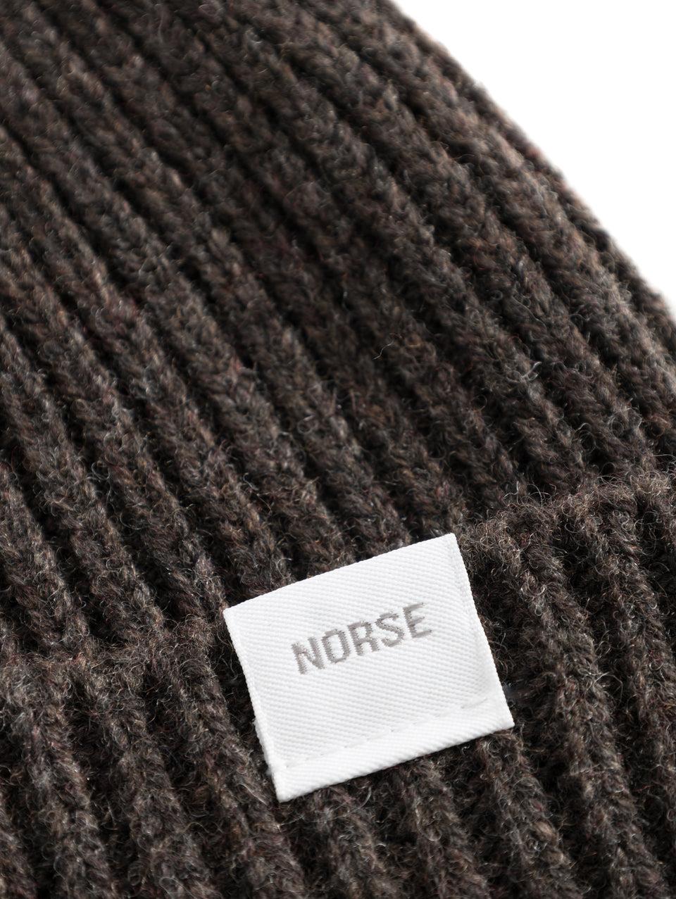NORSE PROJECTS Berretto In Lana A Coste Marrone