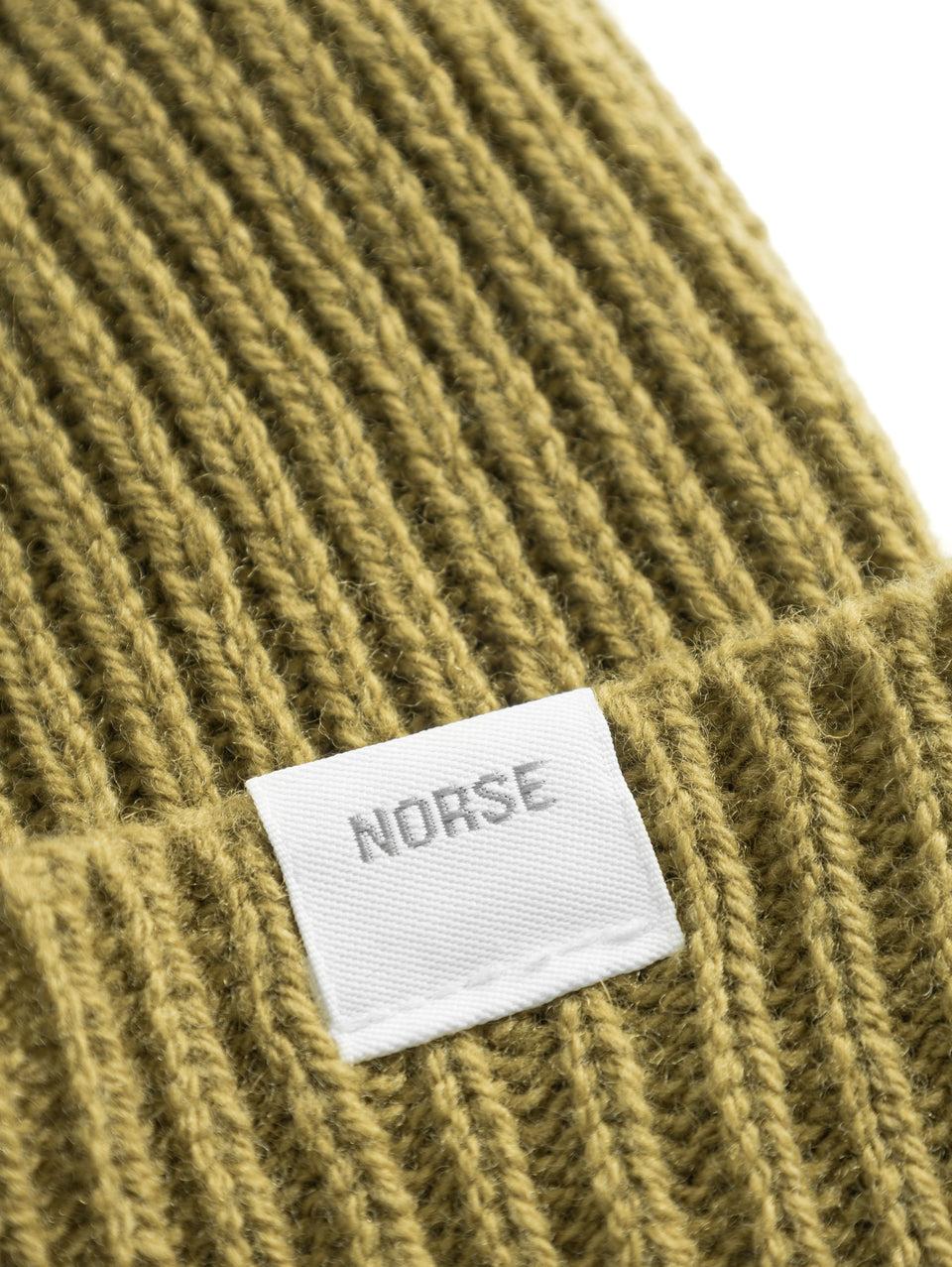 NORSE PROJECTS Berretto In Lana A Coste Verde