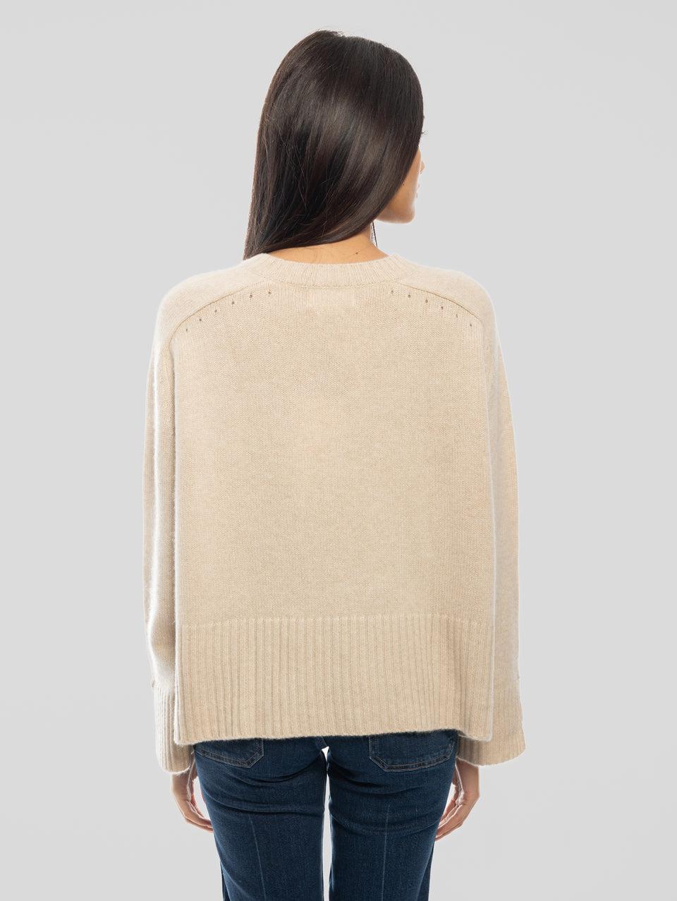NOTSHY Maglia Girocollo Con Spacchi Beige