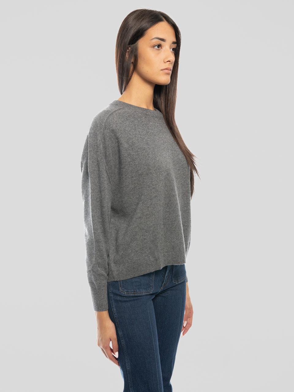 NOTSHY Maglia Girocollo Cropped Grigio