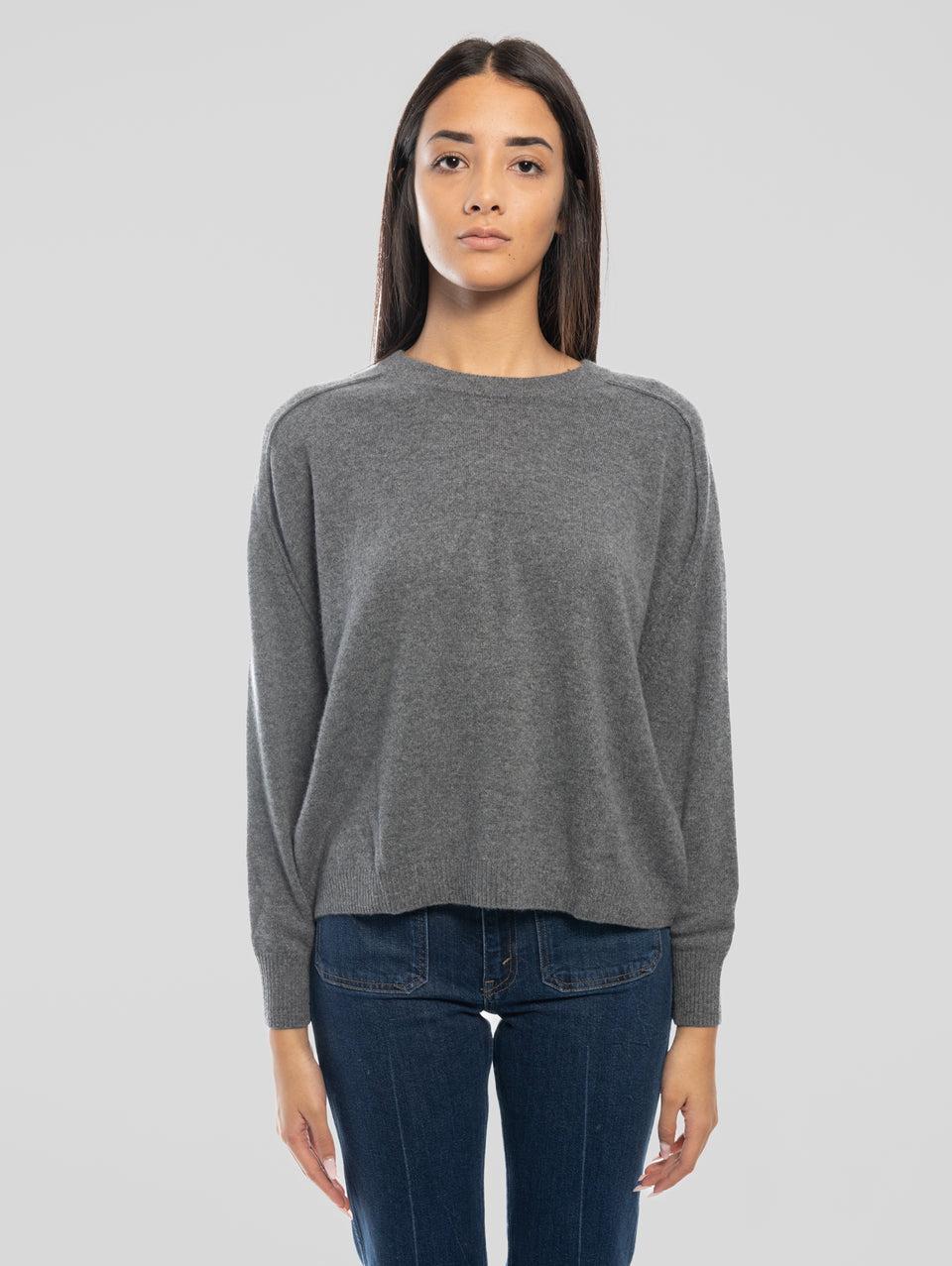 NOTSHY Maglia Girocollo Cropped Grigio